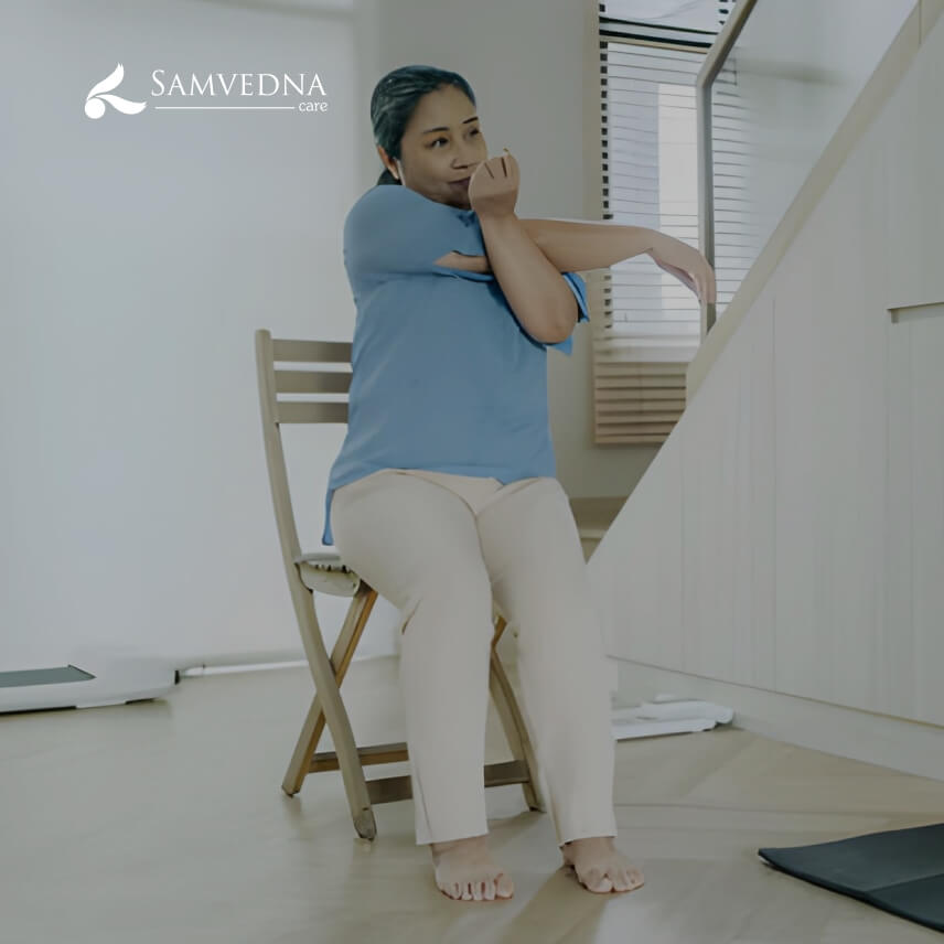 Chair Yoga exercises for a frozen shoulder